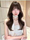 フェミニンロング×韓国レイヤーカット顔周り髪質改善[大宮]
