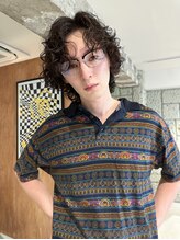 束 men's perm style
