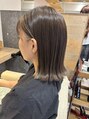 ブルーム ヘア デザイン ドゥーエ(bloom hair design due) ぱつっとボブはイヤリングカラーとの相性抜群◎【髪質改善】