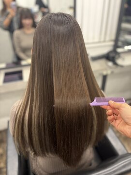 髪質改善★インナーカラー　ミルクティーベージュ