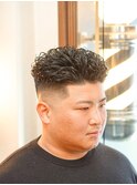 メンズショートパーマカーリーヘア極道パーマ