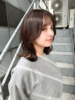 エマ ギンザ(EMMA GINZA) 簡単かわいいくびれミディアム♪ラベンダーベージュカラー