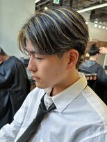 エルマーク 松山(L-MARK) ハイライト/ツイストパーマ/メンズ/アップバング/短髪