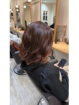 ヘアメイクスタジオ アビール 調布(abi‐ru)&nbsp;ふんわりコテ巻き風ボブパーマ