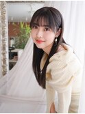 【WHOLE】ロングストレート×ツヤ髪グレーブラウン