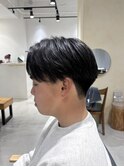 サーフカール刈り上げセンターパートリバースセンターパート