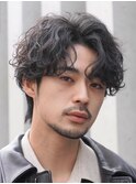 渋谷波巻きパーマツイストスパイラルパーマセンターパートゆるめ