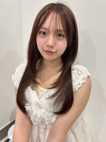 アモレット 天文館店(amoretto) ロングレイヤー 顔周りカット 20代 韓国ヘア ベージュカラー