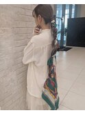 モード系編みおろしスタイル