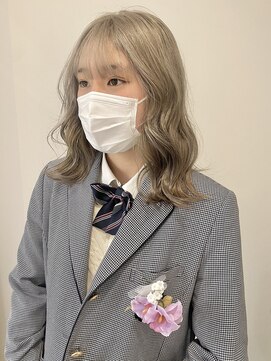 ニコフクオカヘアーメイク(NIKO Fukuoka Hair Make) 【NIKO】黒髪卒業式!ホワイトグレージュ