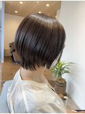 髪質改善カラーショートボブスタイル