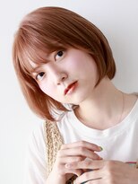 ネオリーブアオバ 高田馬場店(Neolive aoba)&nbsp;マニマムボブ/顔を小さく見せるカット/ビタミンカラーオレンジ