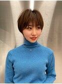 大人可愛いショートカット 前髪ありショート