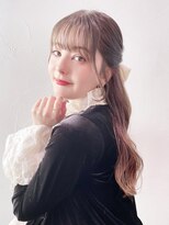 アイティー バイ アルバム 中野店(IT by ALBUM) ハーフアップウェーブ_ショコラベージュボブルフ_9006