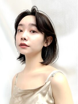 アフロートリノ(AFLOAT Leino) 【修】20代30代40代◎透明感カラー×韓国切りぱなしボブ