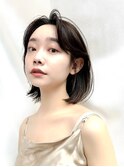 【修】20代30代40代◎透明感カラー×韓国切りぱなしボブ