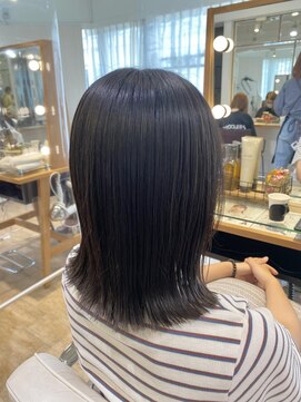 ネオリーブ チロル 横浜西口店(Neolive CiroL.) 切りっぱなしボブ×美髪縮毛矯正 艶髪 髪質改善