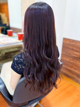 アークスヘアー 大人可愛い髪質改善カラーショコラアッシュ毛先パーマ透明感