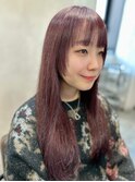 重めロング 顔周りカット