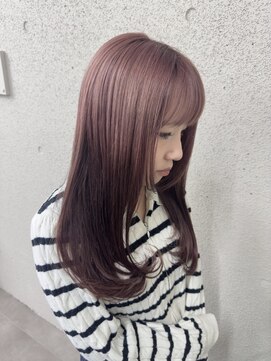 ヌークバイラヴェスト 四日市(neuk by lovest) 春感じるピンクのルーツカラー