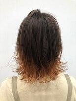 オーダイム(ou' dime) 毛先オレンジグラデーション