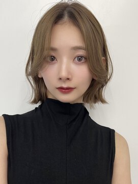 サンド ミュウ 横浜店(sand mieu) ボブディオリーブベージュ髪質改善縮毛矯正フェイスレイヤー