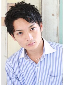 エミル 国分寺(emile) アップバングのツーブロックでビジネスショート【国分寺】