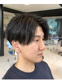 メンズセンターパート