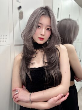 ロンドガーネット 池袋(Lond garnet) /イメチェン外ハネボブ美髪ワイドバングレイヤー縮毛矯正/池袋