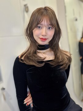 ロンドガーネット 池袋(Lond garnet) ミニウルフレイヤーカット顔周り前髪韓国ミディアムロング/池袋
