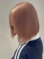 ベレーザ 渋谷(BELEZA) 13592艶髪ホワイトブロンド切りっぱなしボブ韓国マロンベージュ