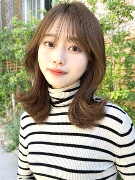 ミラリー トウキョウ(Mirareee Tokyo) 20代30代40代◎前髪パーマ韓国風巻きくすみベージュお団子ヘア