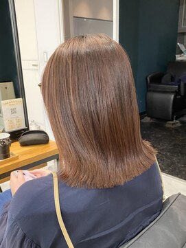 フェリーチェ(felice) 縮毛矯正に明るめピンクベージュで柔らかスタイル