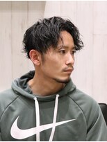 ヘアーアンドグルーミング ヨシザワインク(HAIR&GROOMING YOSHIZAWA Inc.)&nbsp;スパイラルパーマツーブロックセンターパート爽やか清潔感好印象