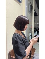 ルシードスタイルアイフラット(LUCIDO STYLE I-FLAT)&nbsp;ワインレッド×ボブ