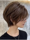 【30代40代50代】くびれショート／ハイライト／面長丸顔◎