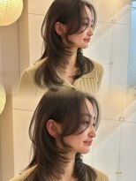 アンカーバイナチュラル(anchor by natural) 韓国風/レイヤー/前髪カット/オリーブ/透明感/ハッシュカット