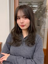 ガーランドギンザ(Garland Ginza) オリーブグレージュレイヤーカットシースルーバング