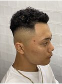 かき上げヘアショートレイアーくせ毛風パーマコンマヘア27