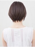 大人可愛い♯20代30代40代黒髪前下がりショートボブ丸みショート