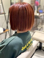 クアトログランシュ ひたちなか店(QUATRO×GranCieux)&nbsp;ショートボブ×オレンジカラー