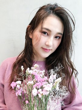 アルバム 銀座(ALBUM GINZA) シースルーバング_くびれヘアビタミンカラー_58711