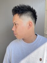 メリケンバーバーショップ トーキョー(MERICAN BARBERSHOP TYO)&nbsp;YS STILE.束感ショート.波巻き.ハイライト.マッシュパーマ81
