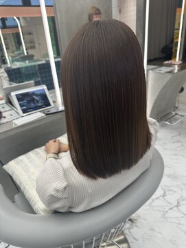 ロンドルーチェ 心斎橋(Lond luce) ダークアッシュ/ミディアムレイヤーカット［髪質改善/縮毛矯正］