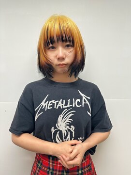 サロウィン 原宿イルサリチェ(SALOWIN) レイヤーボブ・ショートボブ・レイヤーカット・デザインカラー