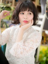 カバーヘア ブリス 北浦和(COVER HAIR bliss) ぱっつん前髪オリーブグレージュ外ハネボブc6北浦和20代30代40代