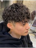 波巻きスパイラルパーマ波巻きパーマシャドウパーマメンズヘア