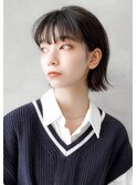【GEEKS渋谷】黒髪ボブ/20代30代/春ヘア/小顔/切りっぱなしボブ