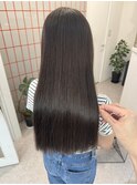 韓国 くびれロング レイヤー ワンホンヘア 小顔前髪