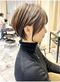 くすみカラー ミントアッシュ 韓国マッシュ オリーブグレージュ